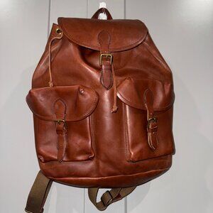 Polo Ralph Lauren Men's Heritage Leather Spacious Backpack  British Tan $698